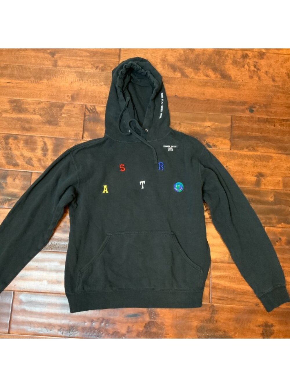 Travis Scott Black Astro World Hoodie Wish You Were Here 2018, Size S